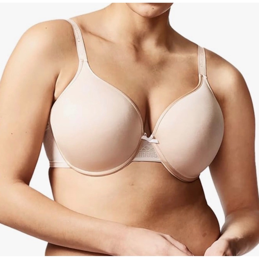 Chantelle C Ideal Back Smoothing Bra 38H Nude Underwire T-Shirt C19510 D7